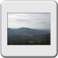 Blick vom Berg Merkur auf Baden-Baden und die Rheinebene